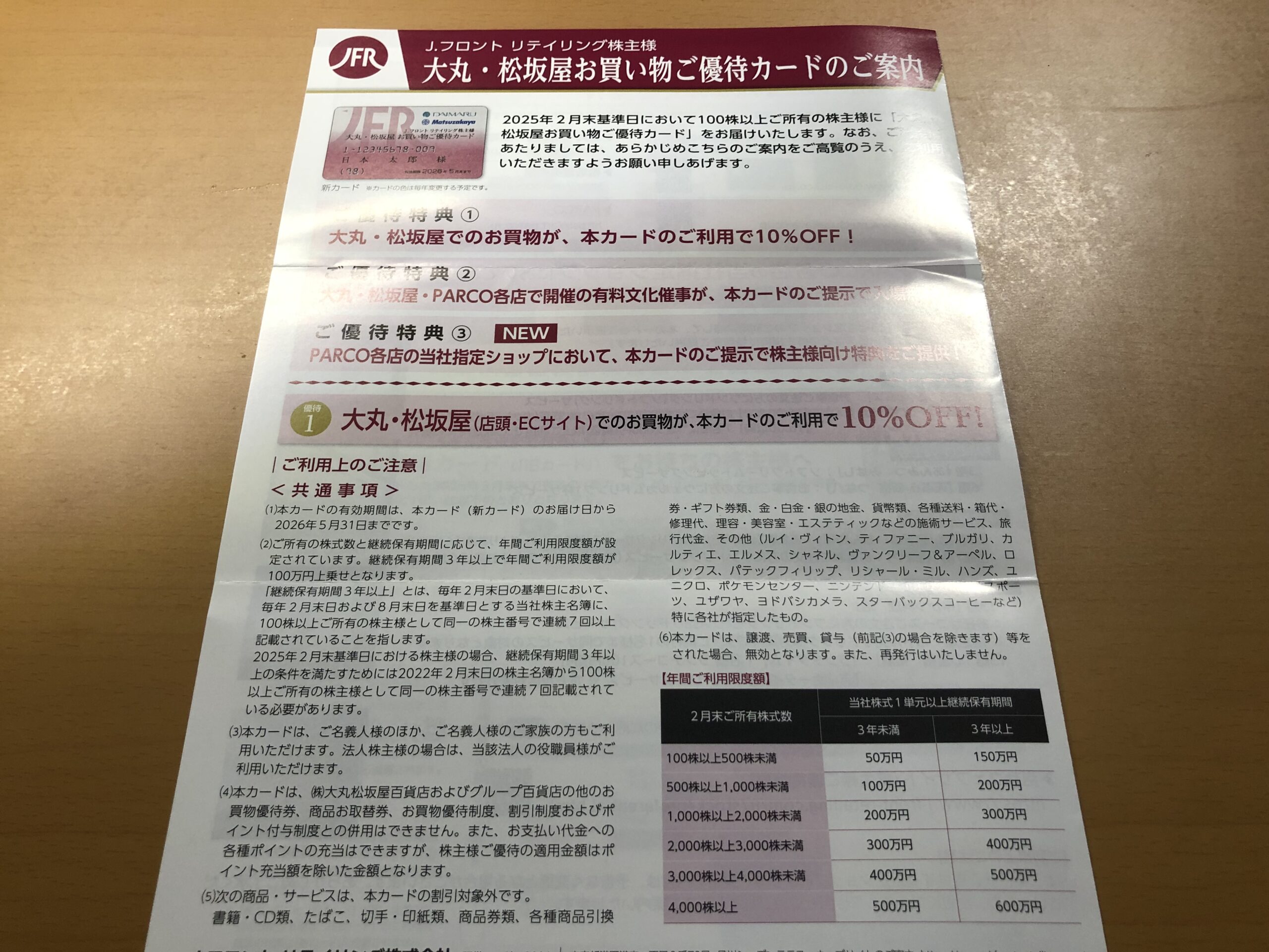 J.フロントリテイリング株主優待