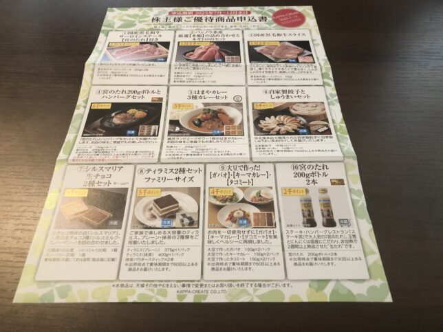 カッパ・クリエイト　株主優待